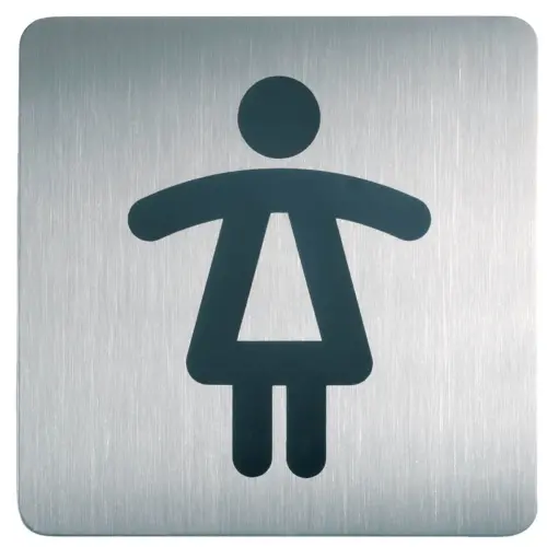 Pictogramme PICTO 'WC Hommes', carré, en acier - Durable photo du produit