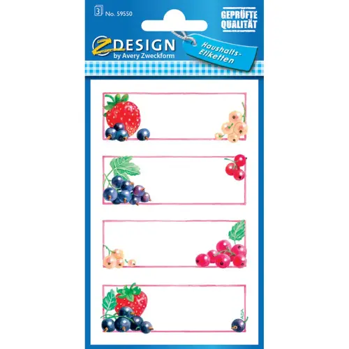 Étiquette de cuisine 'fraise & cassis' - Avery Zweckform photo du produit