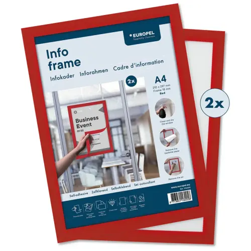 Cadre magnétique INFO FRAME, A4, argent - Europel photo du produit