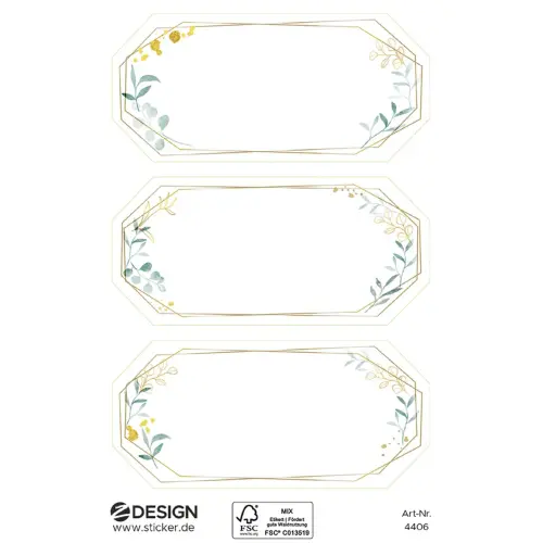 Étiquette, cadre ornementé, rond - Avery Zweckform photo du produit