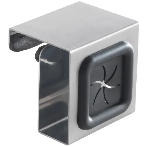 Porte-serviette, pour accrocher, carr&eacute;, argent/gris - Metaltex photo du produit