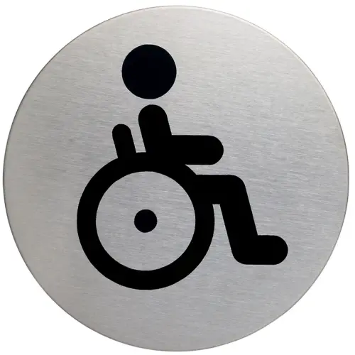 Pictogramme 'WC Femmes & Hommes', diamètre: 83 mm - Durable photo du produit