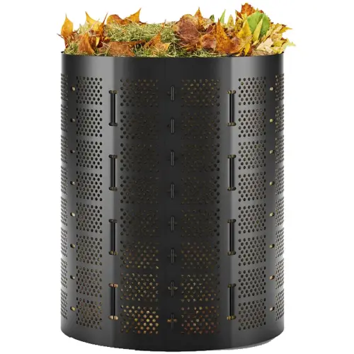 Poubelle à compost, 180 litres, en HDPE, noir - Bradas photo du produit