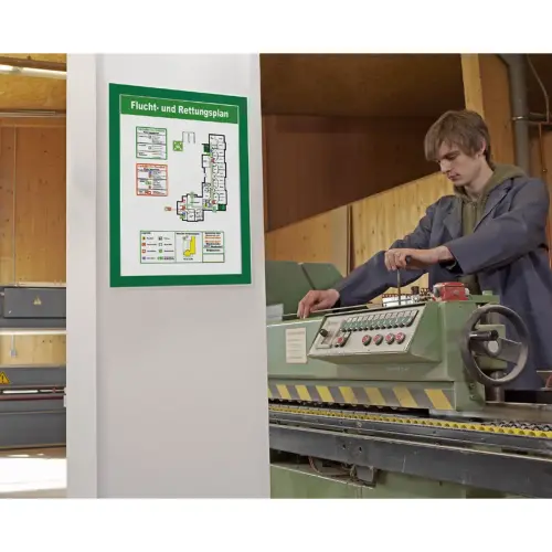 Cadre d'affichage magnétique DURAFRAME, A4, vert - Durable photo du produit