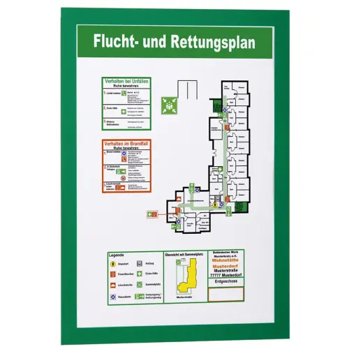 Cadre d'affichage magnétique DURAFRAME, A4, vert - Durable photo du produit