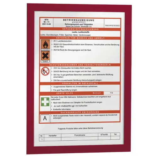 Cadre d'affichage magnétique DURAFRAME, A4, vert - Durable photo du produit