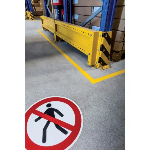 Panneau d'interdiction Accès interdit, autocollant - Durable photo du produit