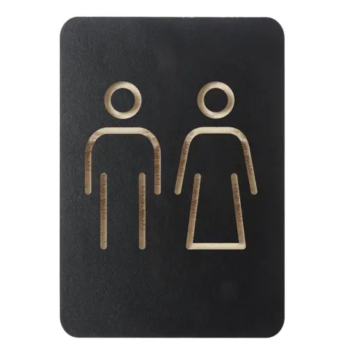 Pictogramme 'WC hommes & femmes', noir - Europel photo du produit