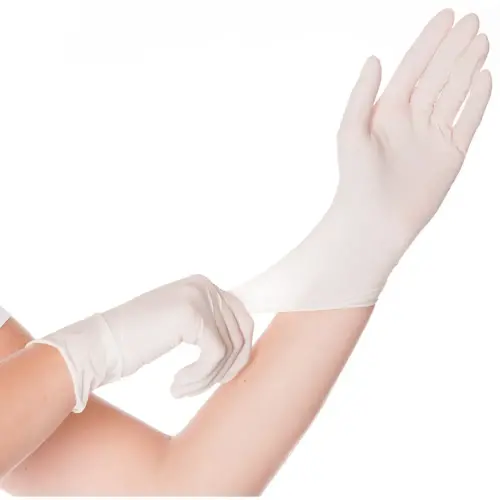 Gants latex SKIN, XL, poudr&eacute;, blanc - Hygostar photo du produit