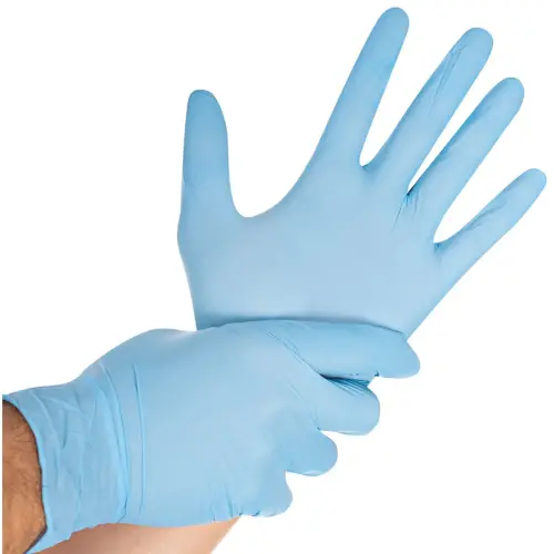 Gants d'examen SAFE VIRUS, M, bleu - Hygostar photo du produit