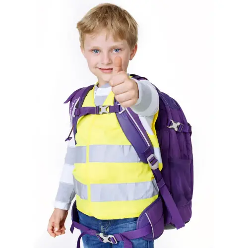 Gilet de sécurité pour enfants, DIN EN 17353, jaune - Iwh photo du produit