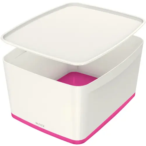 Boîte de rangement My Box, 18 litres, blanc / gris - Leitz photo du produit