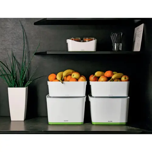 Boîte de rangement My Box, 18 litres, blanc / gris - Leitz photo du produit