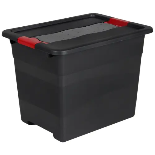 Boîte de rangement 'eckhart', 24 L, graphite/rouge - Keeeper photo du produit