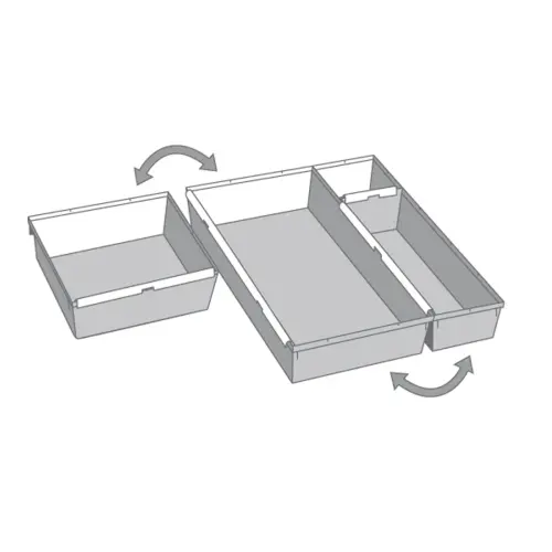 Compartiment pour tiroir, (L)80 x (P)300 x (H)50 mm - Keeeper photo du produit