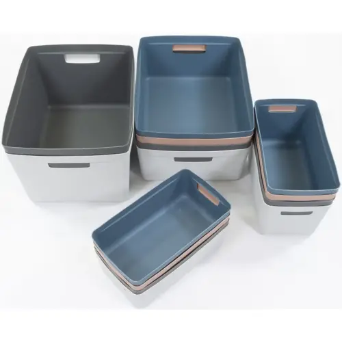 Boîte de rangement, PP, 20 litres, gris - Kangaro photo du produit