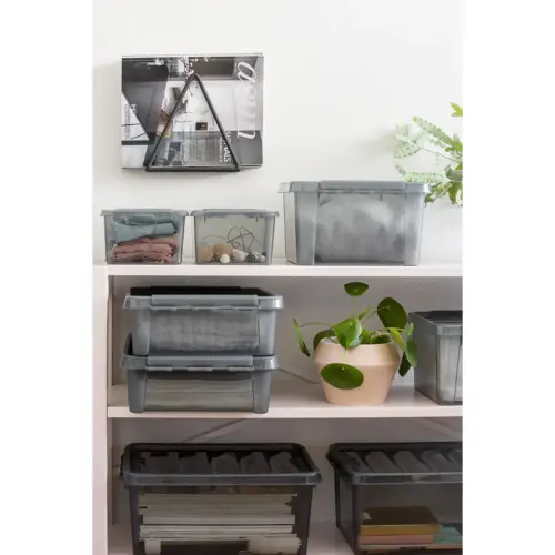Boîte de rangement COLOUR - 46 L - Gris - Smartstore photo du produit