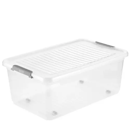 Boîte de rangement Leo - 74 L - Transparent - Keeeper photo du produit