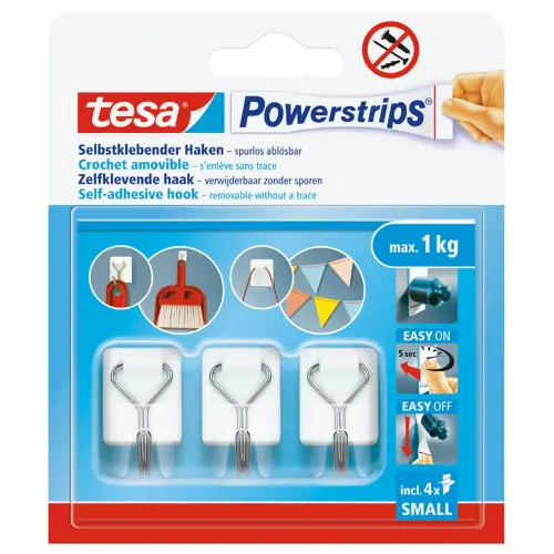 Crochet Powerstrips WIRED HOOK SMALL, blanc - Tesa photo du produit