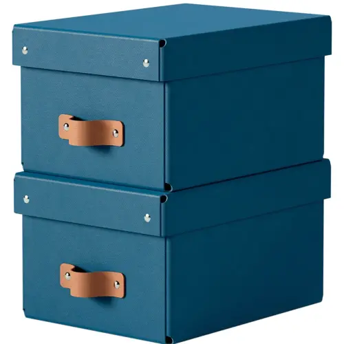 Boîte de rangement Puro, carton, 7 L, set de 2, noir - Leitz photo du produit