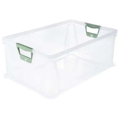 Bo&icirc;te de rangement 'luis', 45 L, gris translucide - Keeeper photo du produit