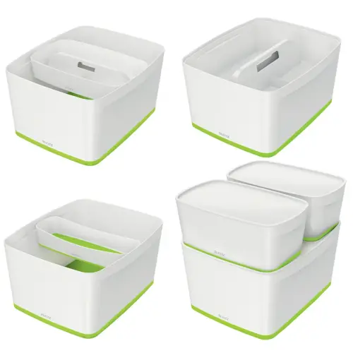 Boîte de rangement My Box, 18 litres, blanc / rose - Leitz photo du produit