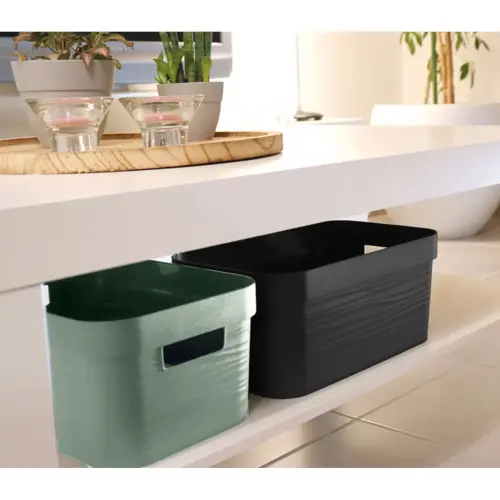 Boîte de rangement STONE, 12 litres, PP, blanc - Eda Fontaine photo du produit