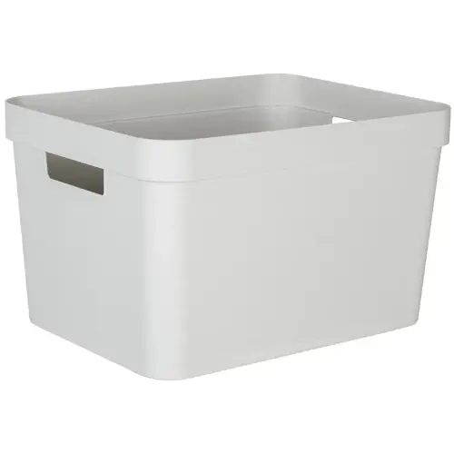 Bo&icirc;te de rangement STONE, 12 litres, PP, vert laurier - Eda Fontaine photo du produit