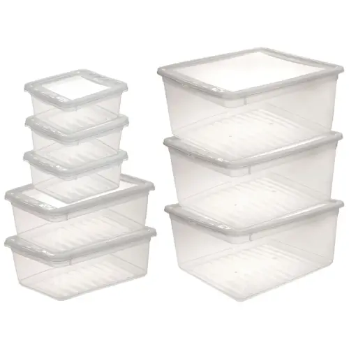 Set de bo&icirc;tes de rangement Bea - 8 pi&egrave;ces - PP - Keeeper photo du produit