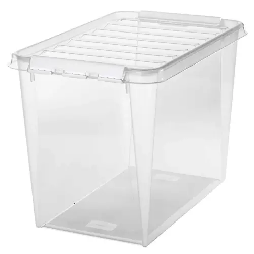 Boîte de rangement CLASSIC 66 L - clips blancs - Smartstore photo du produit