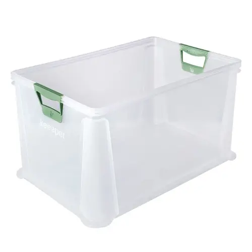 Boîte de rangement Luis - 64 L - Gris translucide - Keeeper photo du produit
