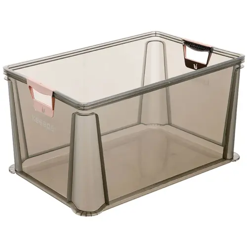 Boîte de rangement Luis - 64 L - Gris translucide - Keeeper photo du produit