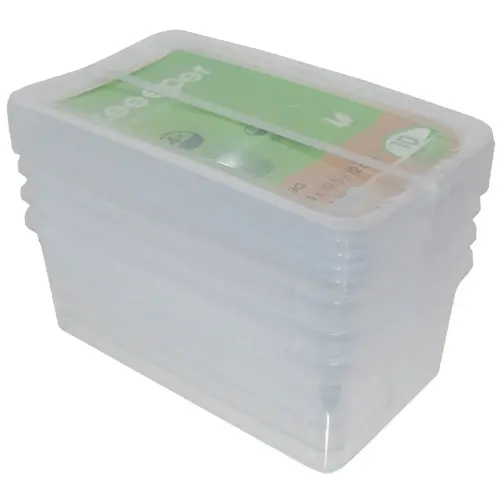 Set de rangement Bea - 3 x 18 L - PP - couvercle - Keeeper photo du produit