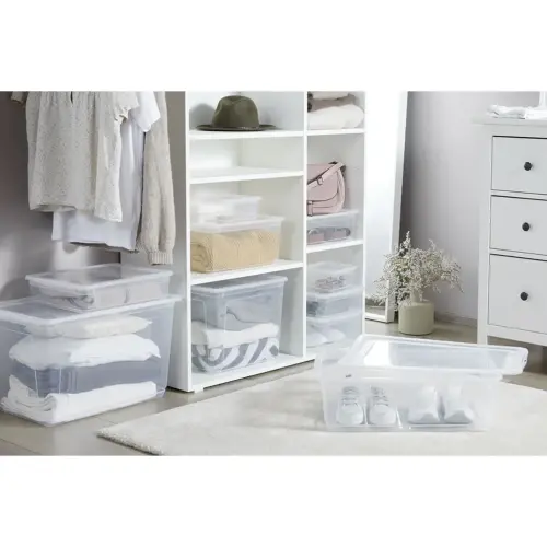 Set de rangement Bea - 3 x 18 L - PP - couvercle - Keeeper photo du produit