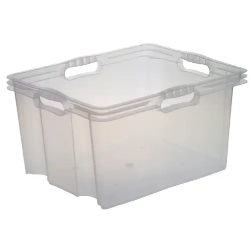 Bo&icirc;te de rangement Franz - 24 L - Gris - Keeeper photo du produit