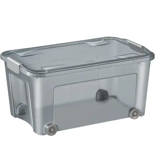 Bo&icirc;te de rangement SHADOW, avec roues, 43 litres - Cep photo du produit