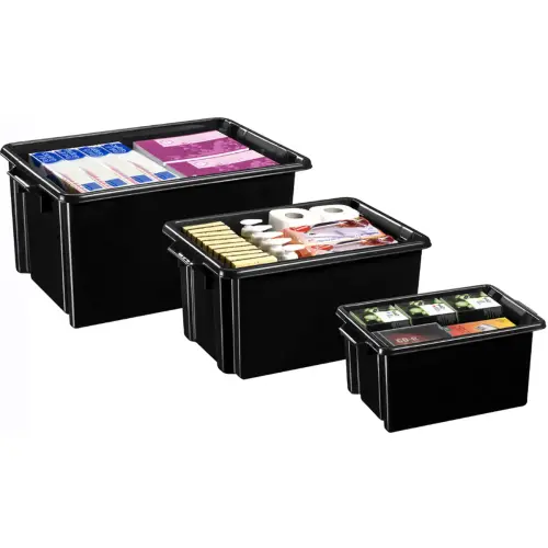 Bac de rangement Maxi strata, 32 litres, noir - Cep photo du produit
