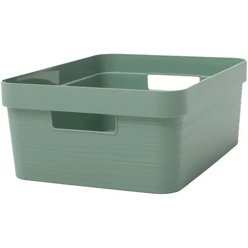 Boîte de rangement STONE, 30 litres, PP, vert laurier - Eda Fontaine photo du produit