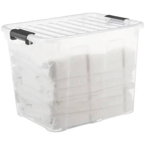 Boîte de rangement HOME BOX, 40 L, transparent - Plast Team photo du produit