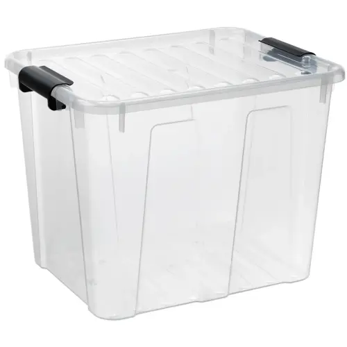 Boîte de rangement HOME BOX, 40 L, transparent - Plast Team photo du produit