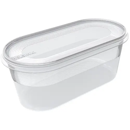 Boîte de congélation Helsinki, 0,4 litre, ovale - Plast Team photo du produit
