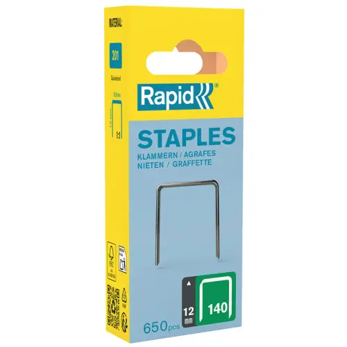 Agrafes fil plat n140, 14 mm, petit paquet - Rapid Tools photo du produit