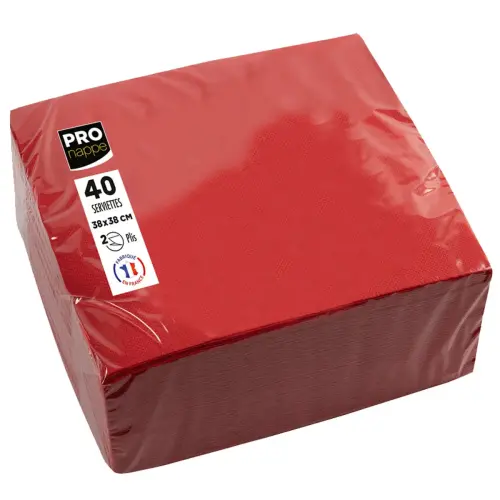Serviette de table jetable, 380 x 380 mm, gris - Pronappe photo du produit