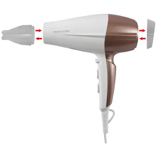 Sèche-cheveux PC-HT 3010, blanc/champagne - Profi Care photo du produit