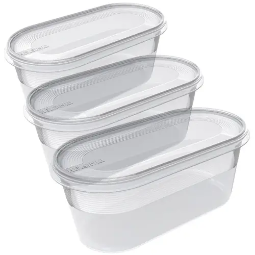 Set de 3 bo&icirc;tes de cong&eacute;lation Helsinki, 0,8 L - Plast Team photo du produit