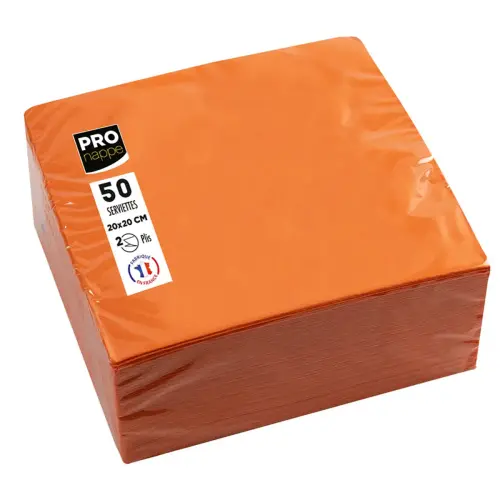 Serviette cocktail, 200 x 200 mm, orange - Pronappe photo du produit
