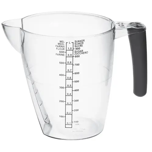 Pichet mesureur, 1 litre, transparent - Plast Team photo du produit