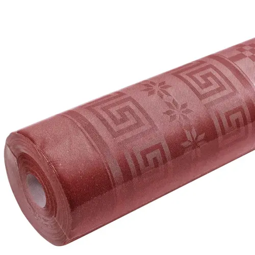 Nappe en papier damass&eacute;, (l)1,18 x (L)6 m, bordeaux - Pronappe photo du produit