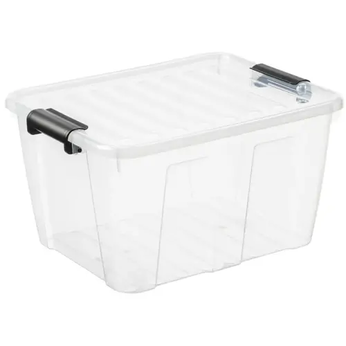 Boîte de rangement HOME BOX, 30 L, gris - Plast Team photo du produit