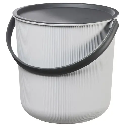 Seau de rangement AKITA, 53 litres, gris nuage - Plast Team photo du produit